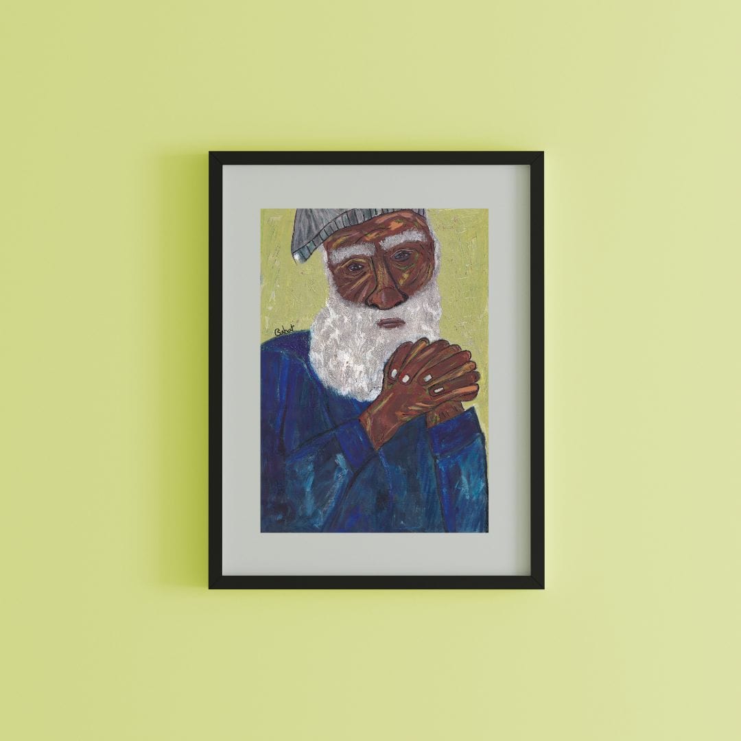 Posters, Prints, & Visual Artwork Elderly Man Figurative Painting: "The Washed Man"