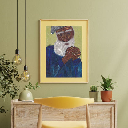 Posters, Prints, & Visual Artwork Elderly Man Figurative Painting: "The Washed Man"