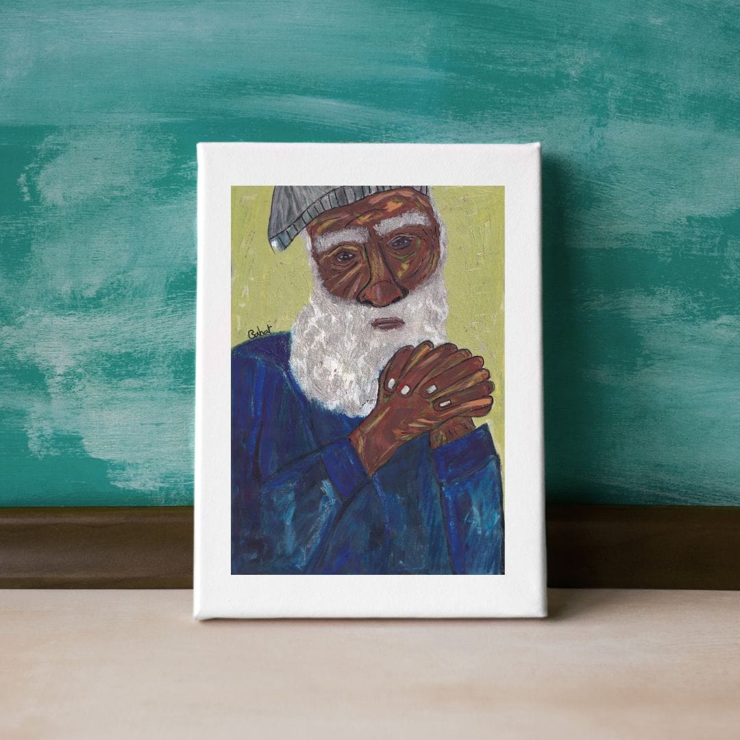 Posters, Prints, & Visual Artwork Elderly Man Figurative Painting: "The Washed Man"