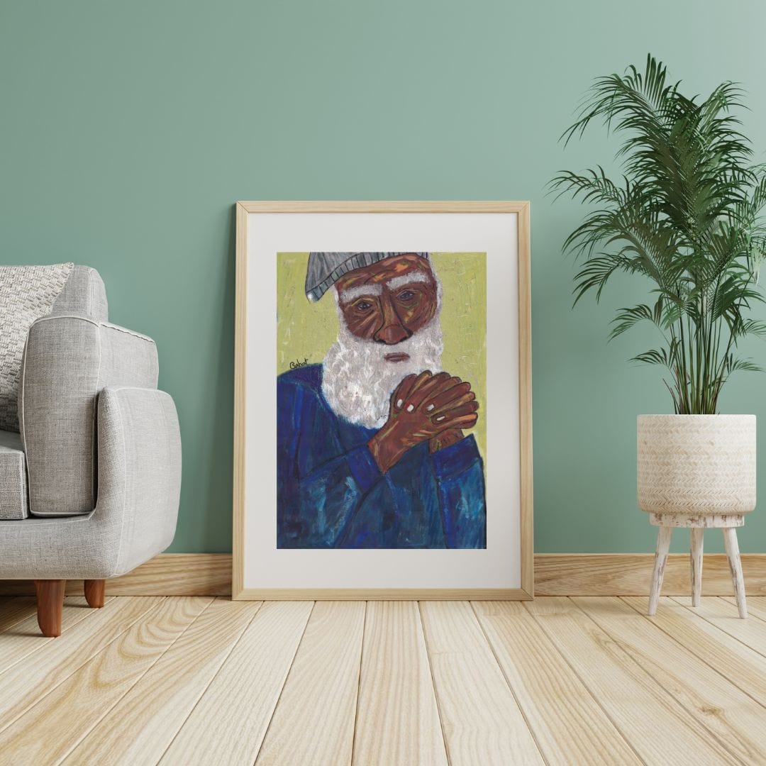 Posters, Prints, & Visual Artwork Elderly Man Figurative Painting: "The Washed Man"