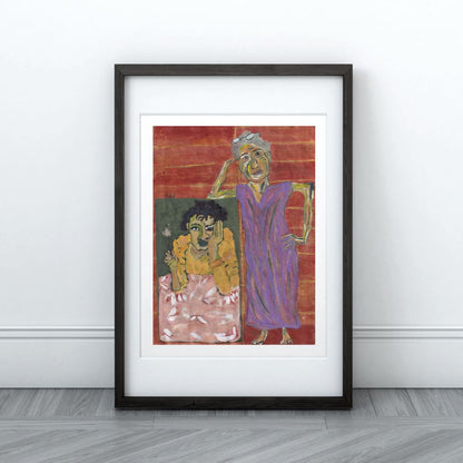 Posters, Prints, & Visual Artwork Expressionism Mother and Son Art: "Mother and Son"