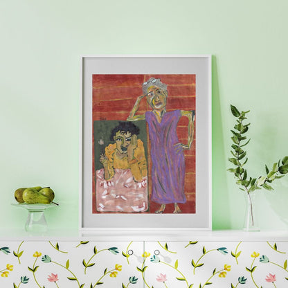 Posters, Prints, & Visual Artwork Expressionism Mother and Son Art: "Mother and Son"