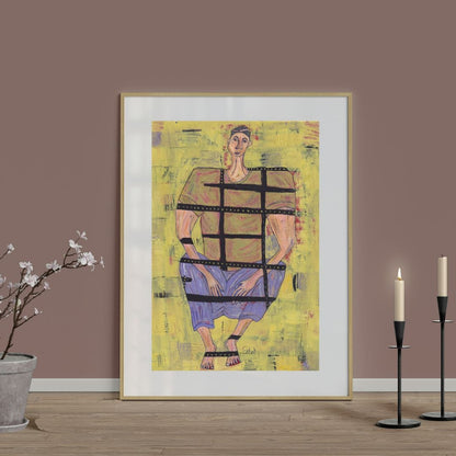 Posters, Prints, & Visual Artwork Expressionist Emotional Art: "The Prisoner"