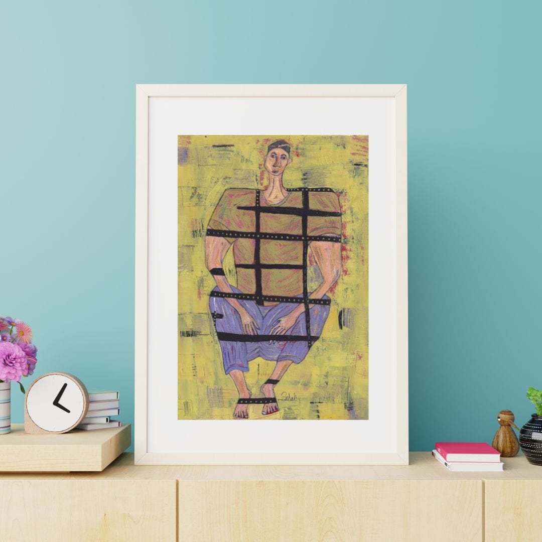 Posters, Prints, & Visual Artwork Expressionist Emotional Art: "The Prisoner"