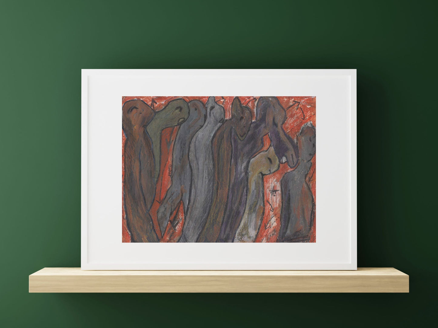 Posters, Prints, & Visual Artwork Expressive Neo-Expressionist Abstract Art: "Sperm"