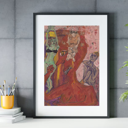 Posters, Prints, & Visual Artwork Figurative Surreal Expressionist Art: "Overthinker"