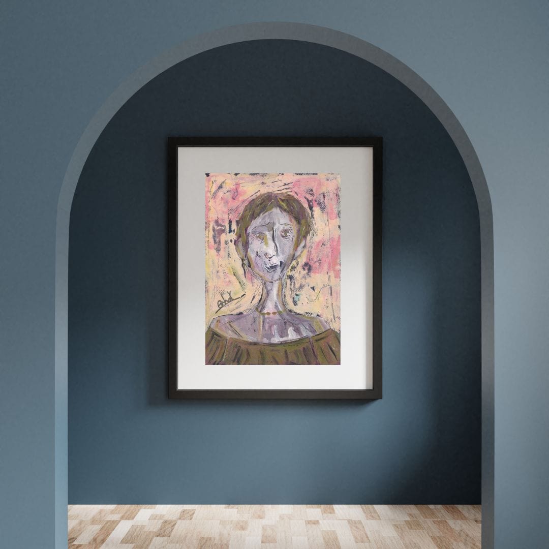 Posters, Prints, & Visual Artwork Gentle Woman Figurative Surreal Art: "Silence"