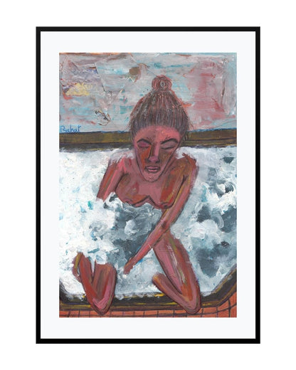 Posters, Prints, & Visual Artwork Girl in Bathtub Art - Water Therapy