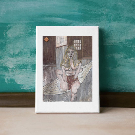 Posters, Prints, & Visual Artwork Girl With Blonde Hair Figurative Art: "Sarah"