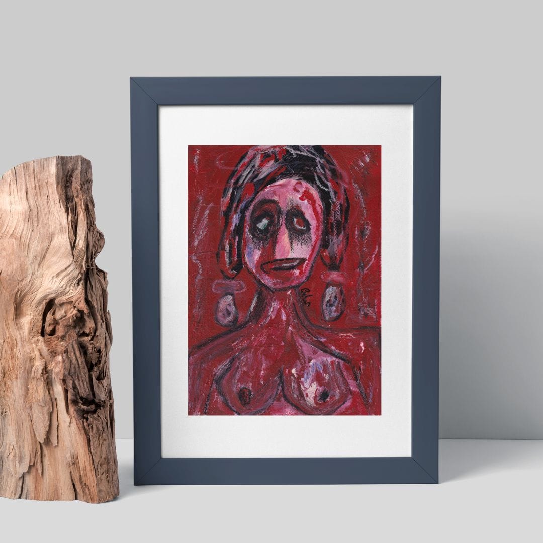 Posters, Prints, & Visual Artwork Girl With Intense Emotions Expressionism: "Escape"