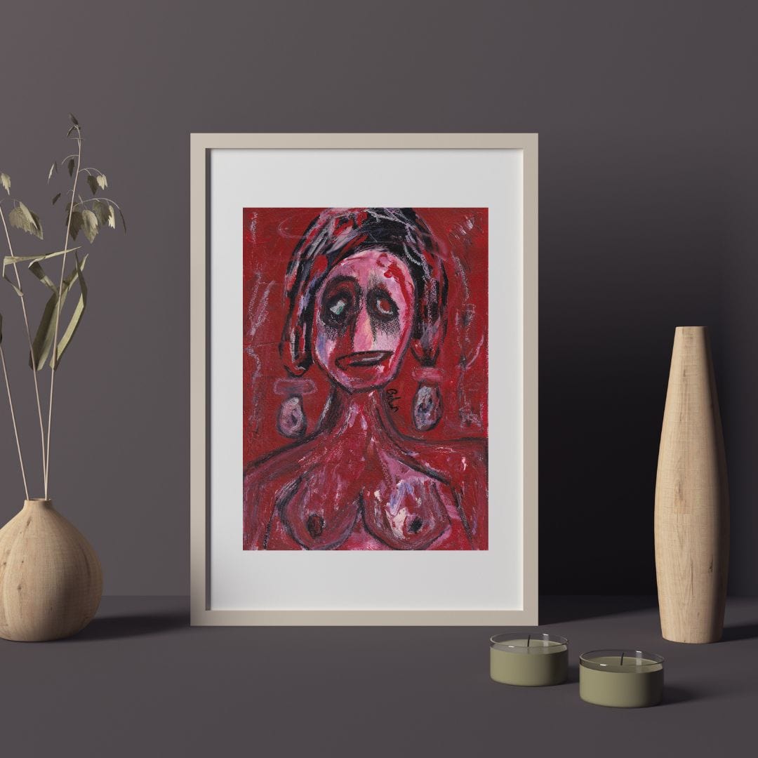 Posters, Prints, & Visual Artwork Girl With Intense Emotions Expressionism: "Escape"