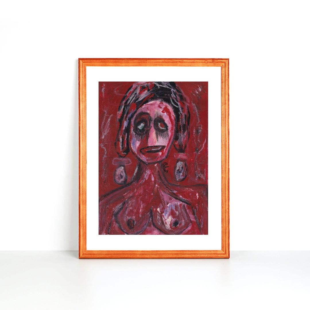 Posters, Prints, & Visual Artwork Girl With Intense Emotions Expressionism: "Escape"