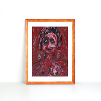 Posters, Prints, & Visual Artwork Girl With Intense Emotions Expressionism: "Escape"