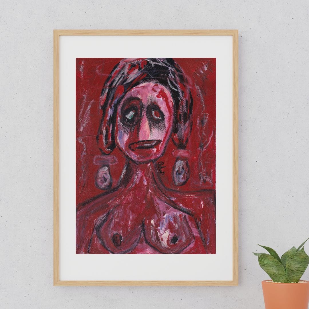 Posters, Prints, & Visual Artwork Girl With Intense Emotions Expressionism: "Escape"