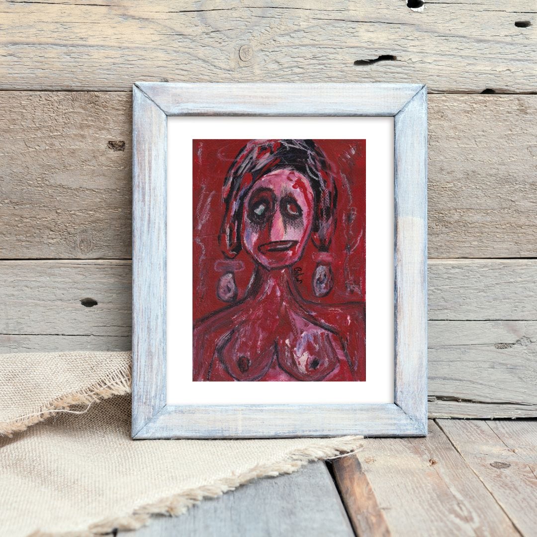 Posters, Prints, & Visual Artwork Girl With Intense Emotions Expressionism: "Escape"