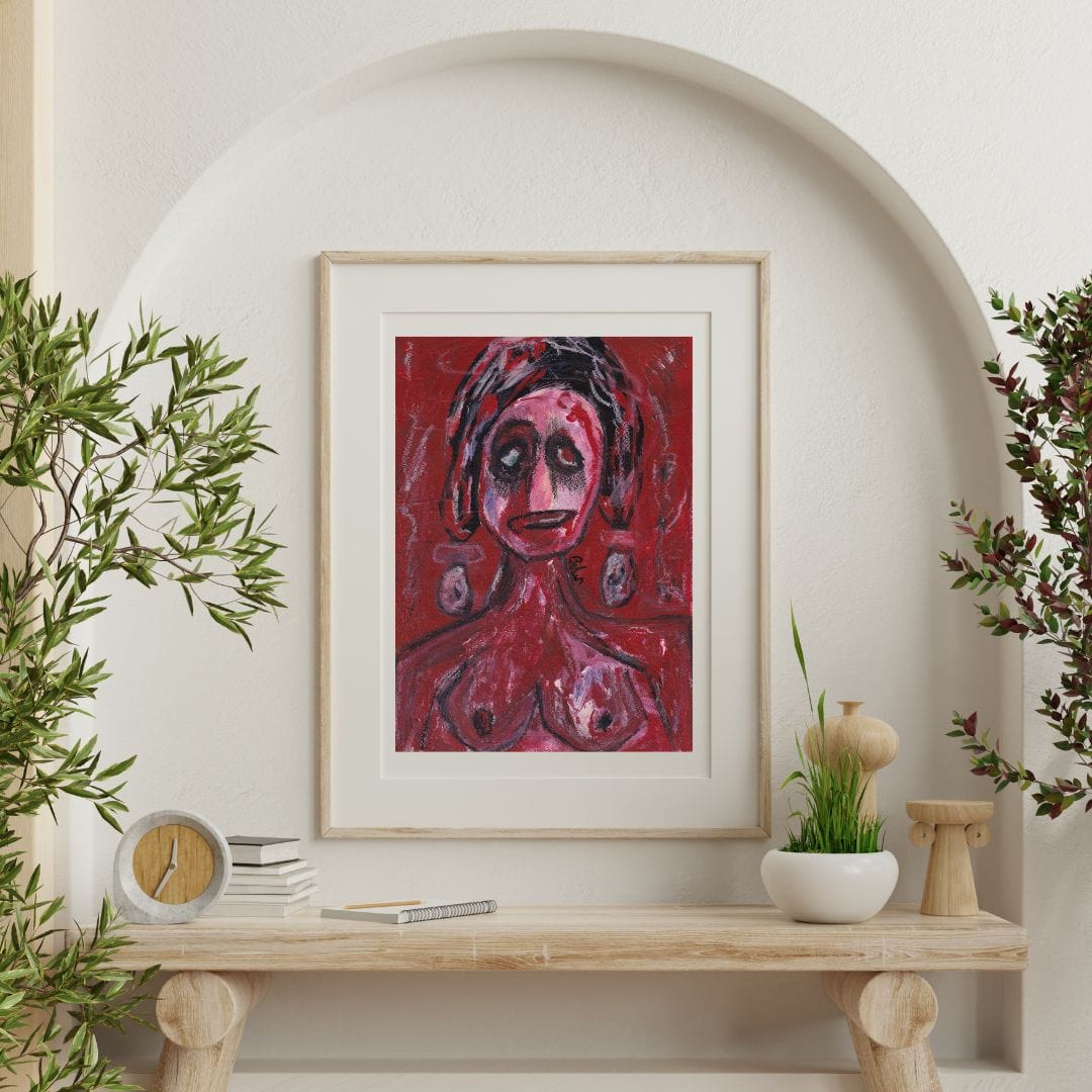 Posters, Prints, & Visual Artwork Girl With Intense Emotions Expressionism: "Escape"