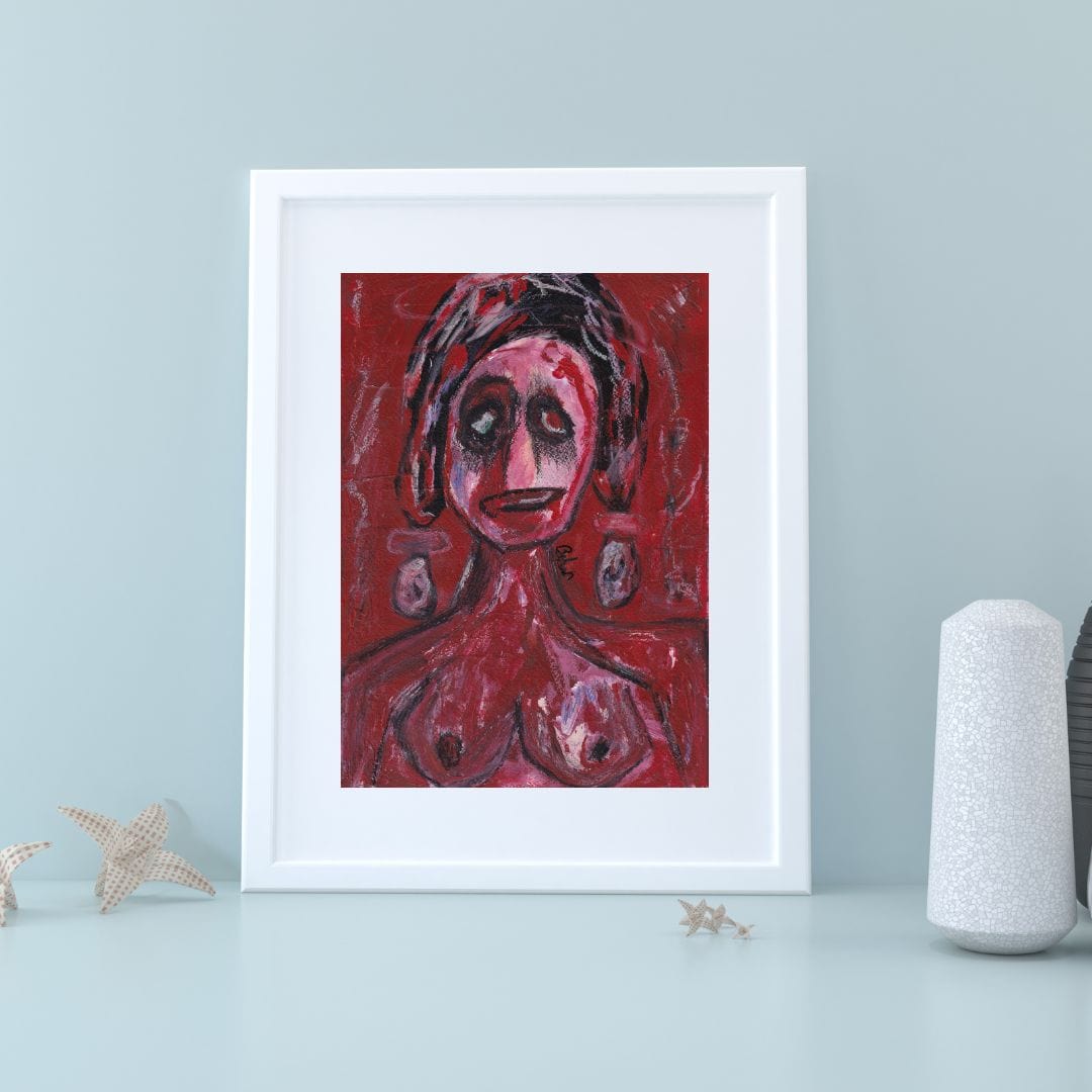 Posters, Prints, & Visual Artwork Girl With Intense Emotions Expressionism: "Escape"