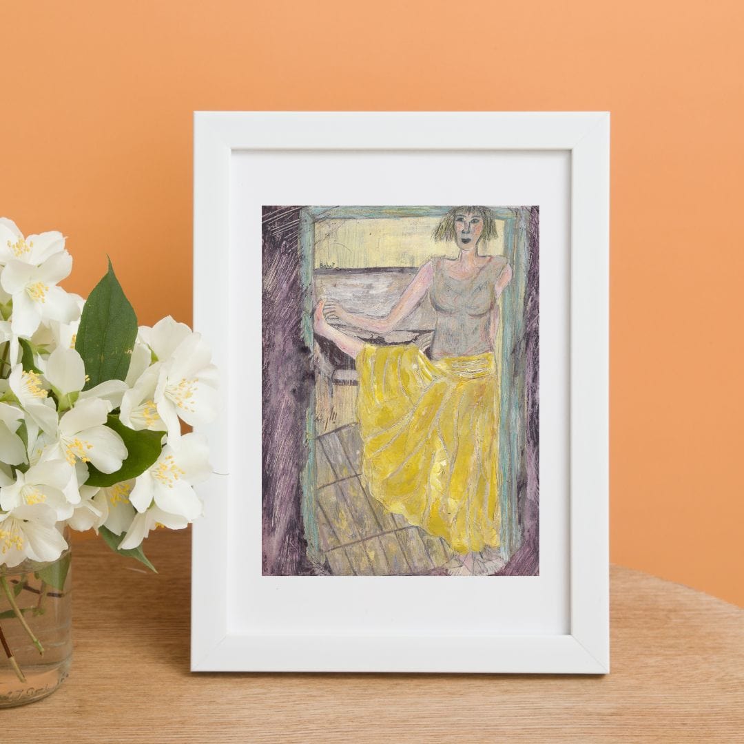 Posters, Prints, & Visual Artwork Girl With Yellow Skirt Art: "Girl With Seven Feet"