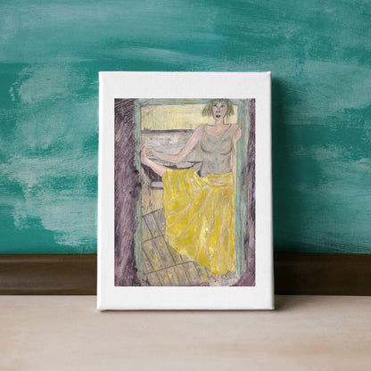 Posters, Prints, & Visual Artwork Girl With Yellow Skirt Art: "Girl With Seven Feet"