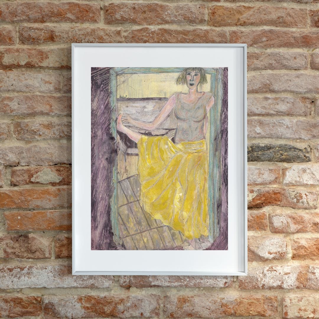 Posters, Prints, & Visual Artwork Girl With Yellow Skirt Art: "Girl With Seven Feet"