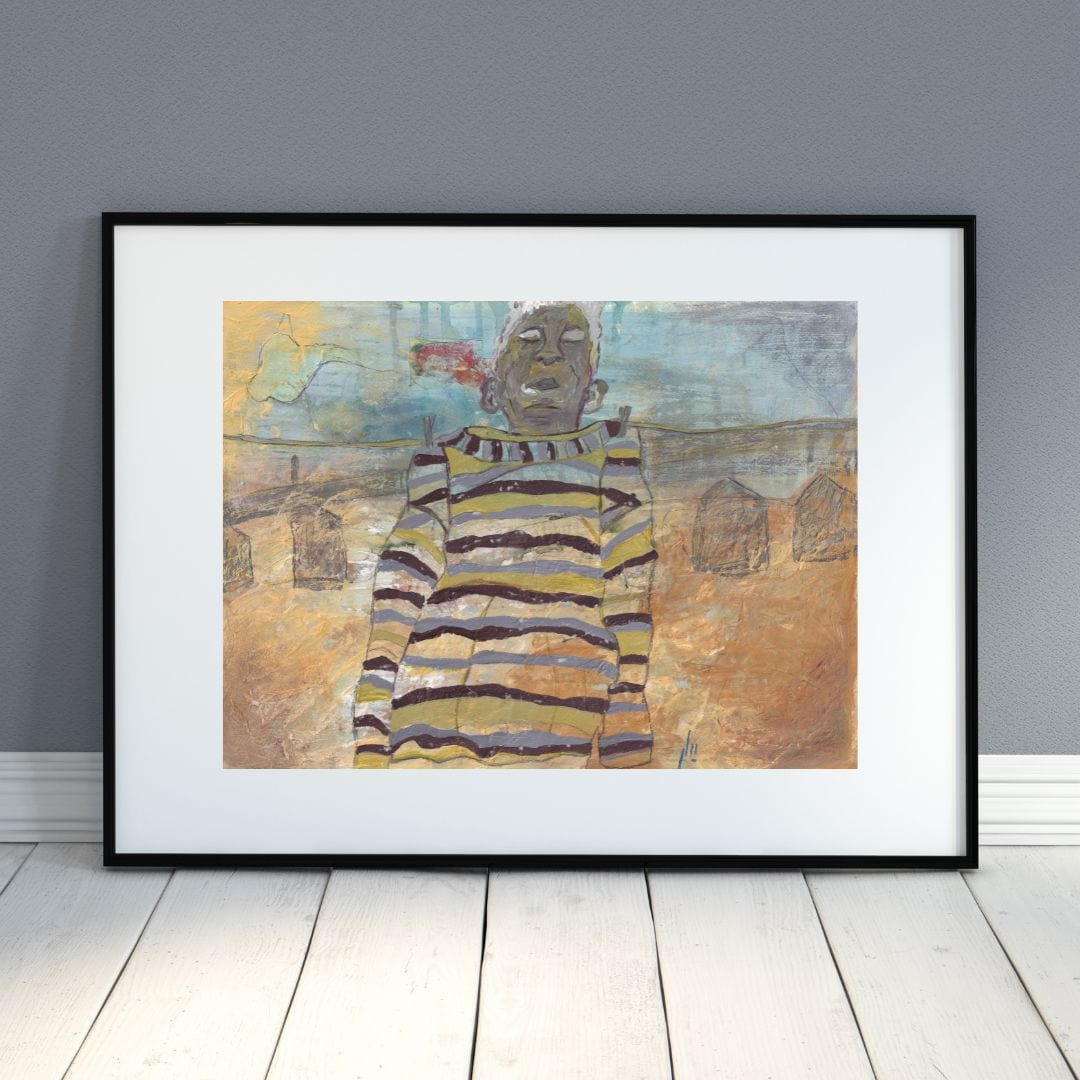 Posters, Prints, & Visual Artwork Grandpa Figurative Abstract Wall Art: "The Washed"