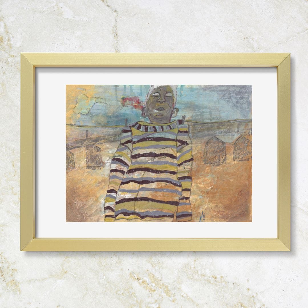 Posters, Prints, & Visual Artwork Grandpa Figurative Abstract Wall Art: "The Washed"