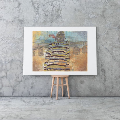 Posters, Prints, & Visual Artwork Grandpa Figurative Abstract Wall Art: "The Washed"