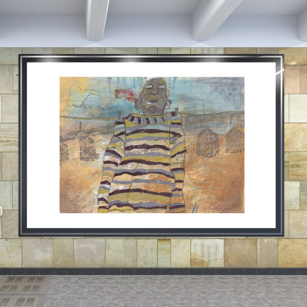 Posters, Prints, & Visual Artwork Grandpa Figurative Abstract Wall Art: "The Washed"