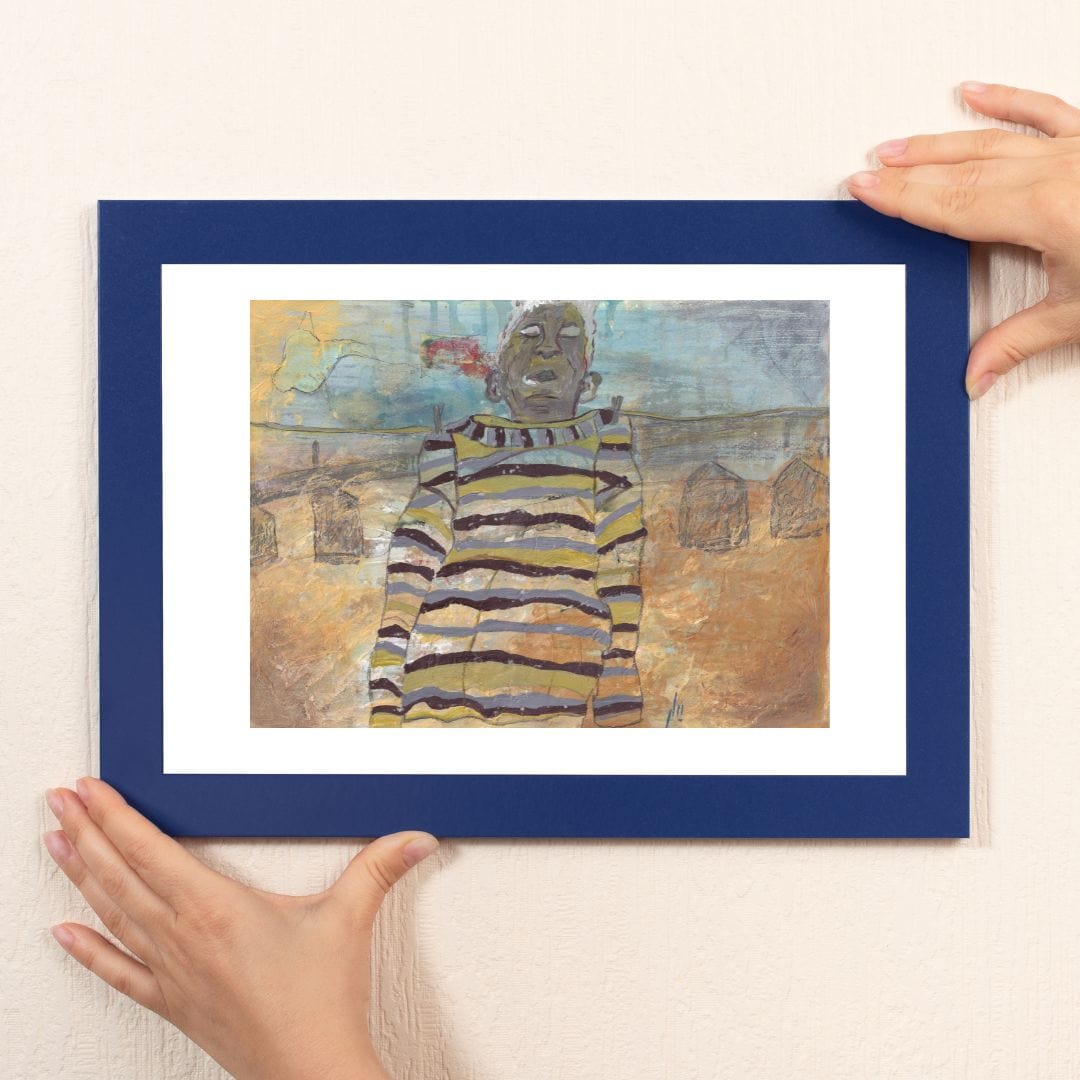 Posters, Prints, & Visual Artwork Grandpa Figurative Abstract Wall Art: "The Washed"