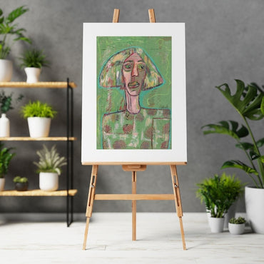 Posters, Prints, & Visual Artwork Green Girl Print - Vegetarian