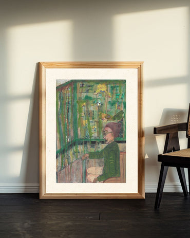 Posters, Prints, & Visual Artwork Green Woman Print - Lady Bird