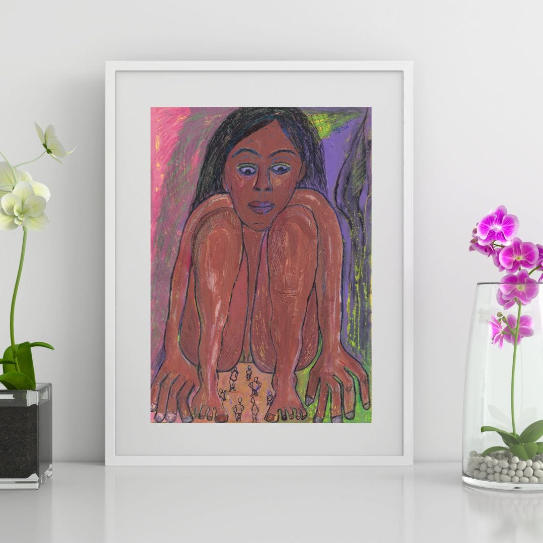 Posters, Prints, & Visual Artwork Introspective Woman Expressionist Art: "Nightmare"