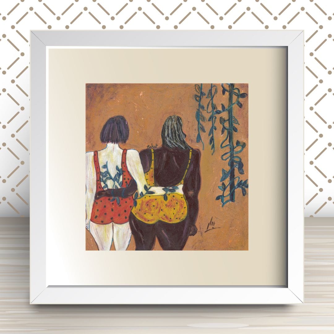 Posters, Prints, & Visual Artwork Lesbian Wedding Expressionism Art: "The Wedding"