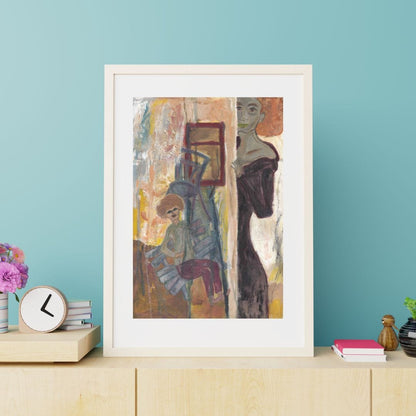 Posters, Prints, & Visual Artwork Lovers Abstract Expressionism Art: "Romantic Date"