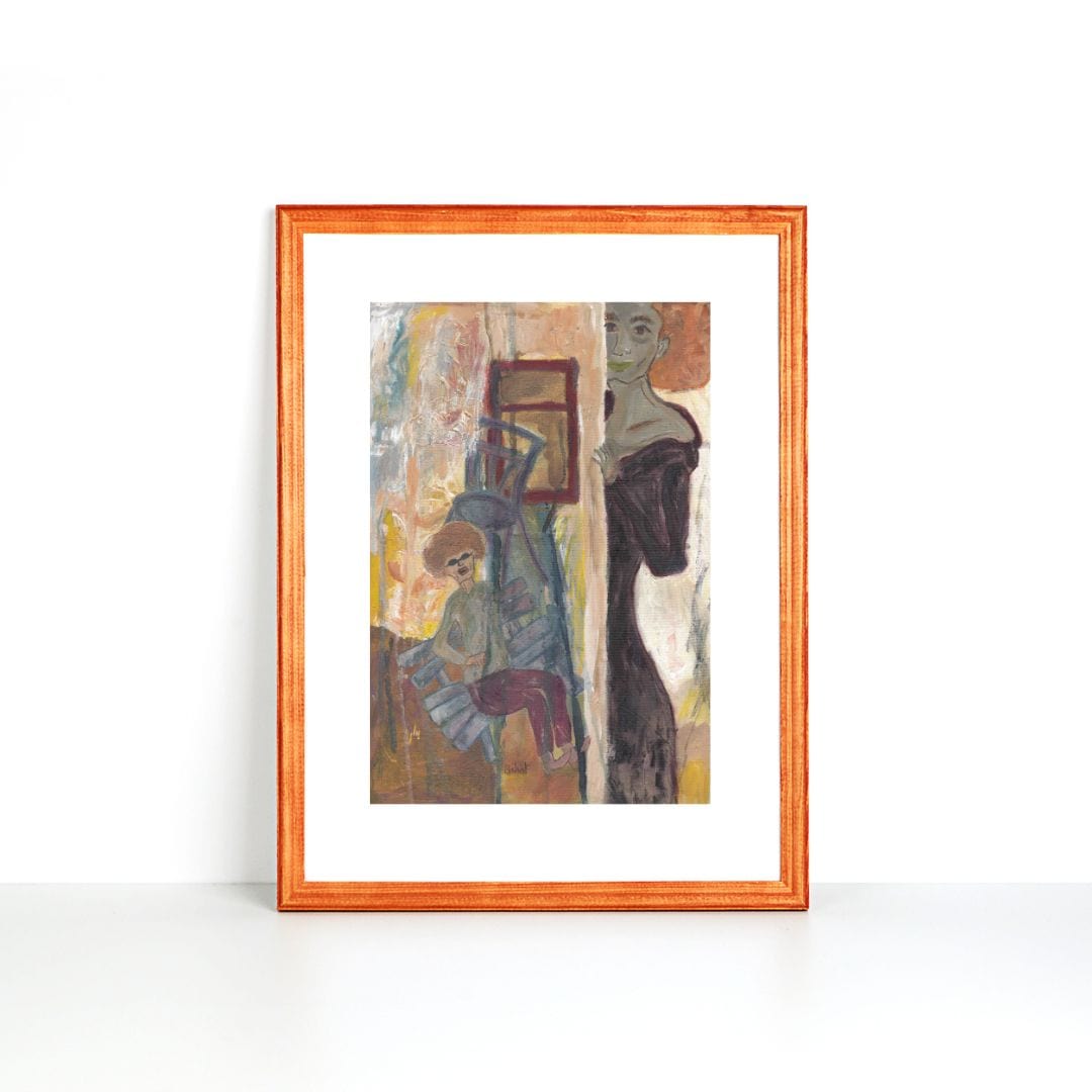 Posters, Prints, & Visual Artwork Lovers Abstract Expressionism Art: "Romantic Date"