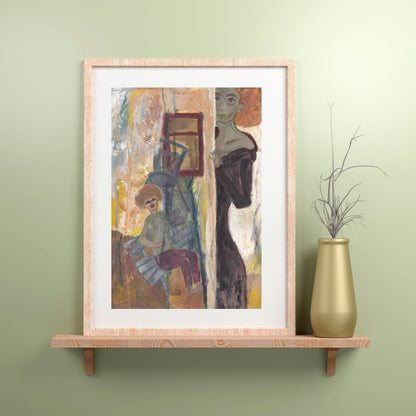 Posters, Prints, & Visual Artwork Lovers Abstract Expressionism Art: "Romantic Date"