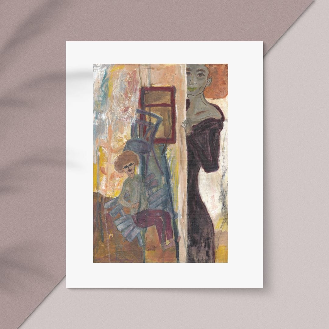 Posters, Prints, & Visual Artwork Lovers Abstract Expressionism Art: "Romantic Date"