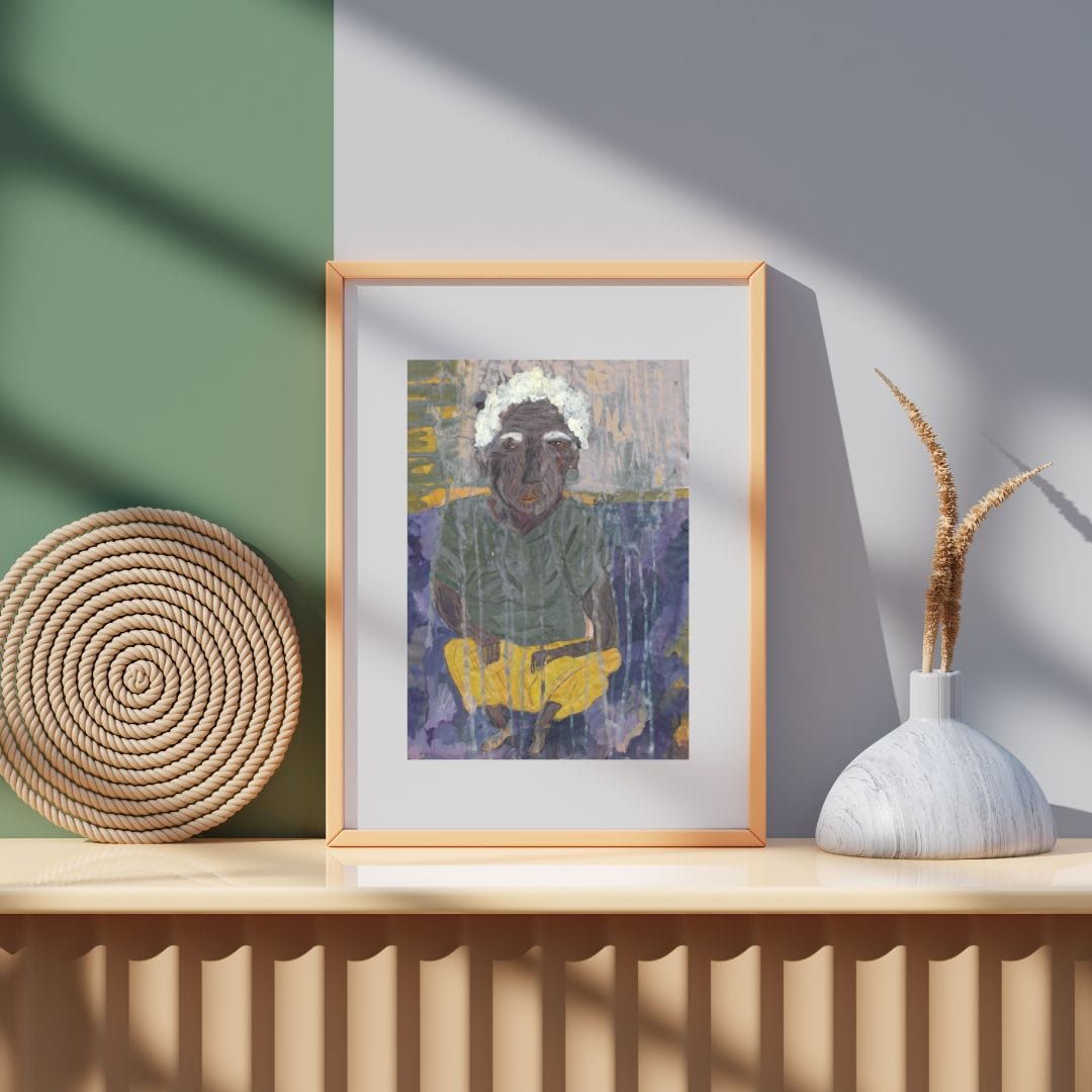 Posters, Prints, & Visual Artwork Man With Gray Hair Surreal Portrait: "Rainmaker"