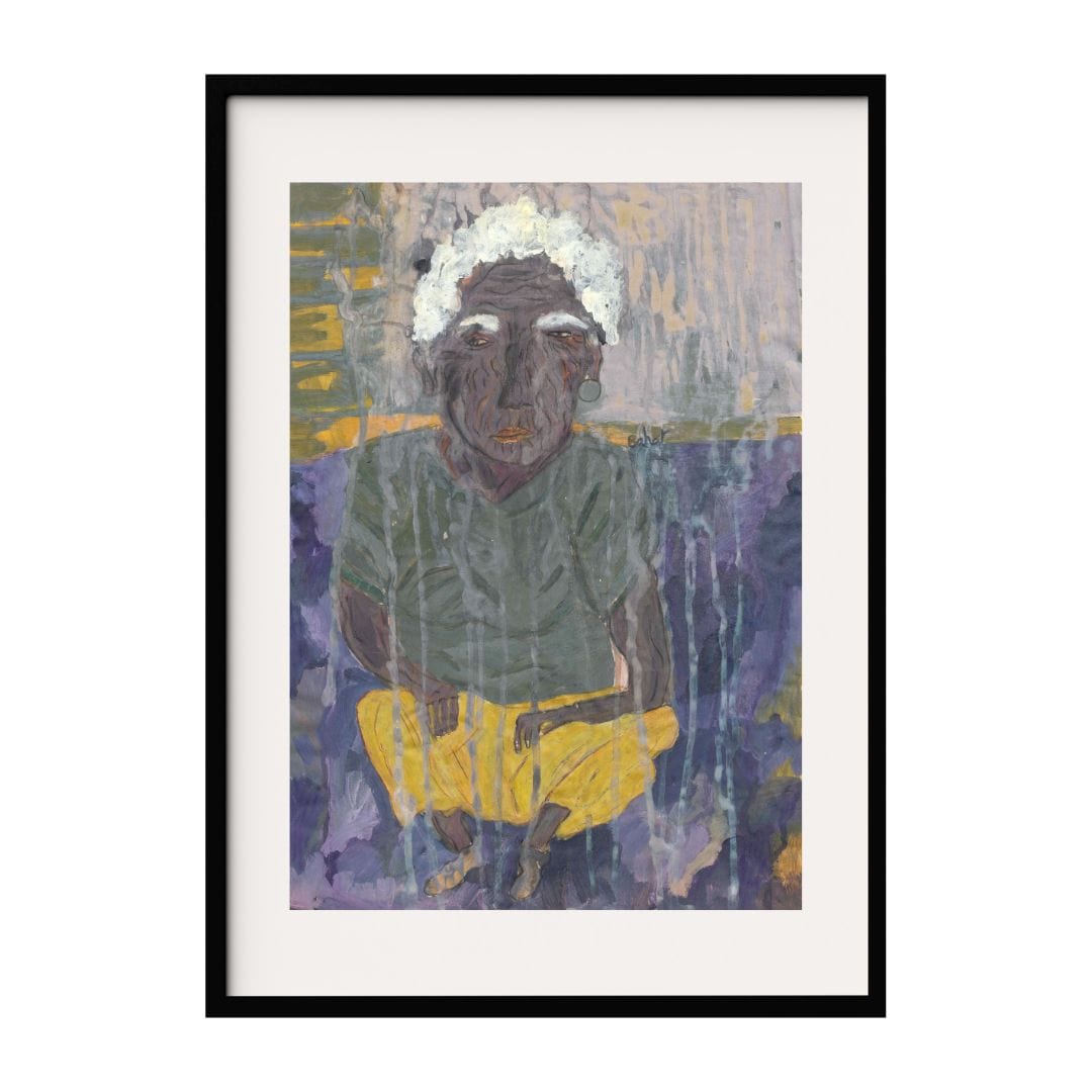 A textured portrait capturing the essence of contemplation and experience in a figure's expression. The use of rich, layered colors and intricate details creates a powerful impact. This artwork is perfect for adding character to any modern space.