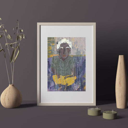 Posters, Prints, & Visual Artwork Man With Gray Hair Surreal Portrait: "Rainmaker"