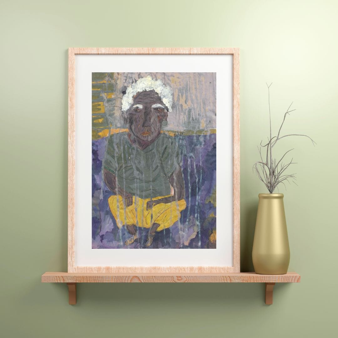 Posters, Prints, & Visual Artwork Man With Gray Hair Surreal Portrait: "Rainmaker"