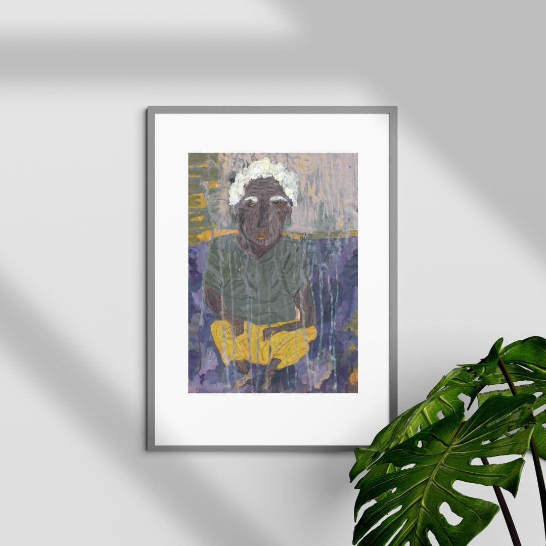 Posters, Prints, & Visual Artwork Man With Gray Hair Surreal Portrait: "Rainmaker"