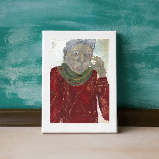 Posters, Prints, & Visual Artwork Man with Scarf Figurative Portrait: "Grandpa"