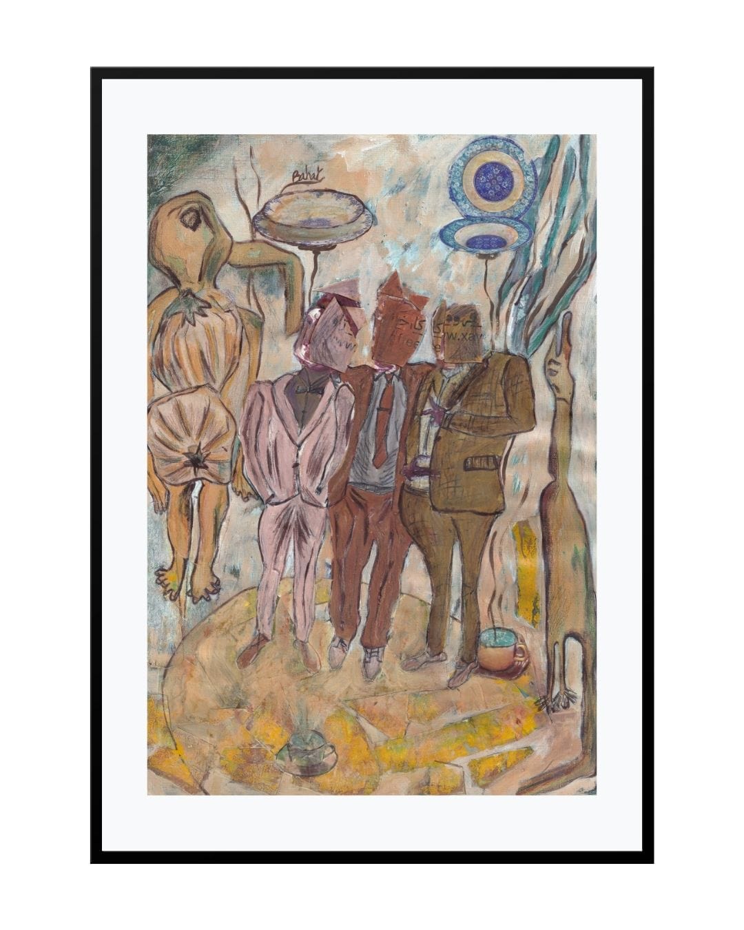Posters, Prints, & Visual Artwork Masked Men Print - Factory