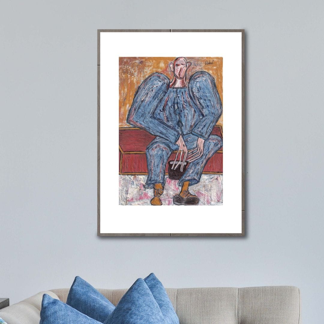 Posters, Prints, & Visual Artwork Melancholic Guy Contemporary Artwork: "Awaiting"