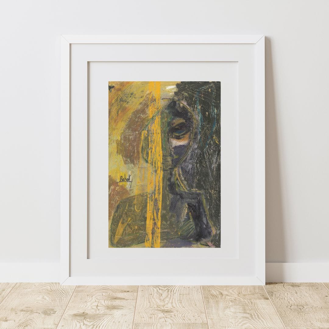 Posters, Prints, & Visual Artwork Mysterious Figure Acrylic Painting: "Her Path"