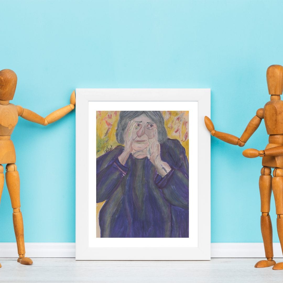 Posters, Prints, & Visual Artwork Old Woman Figurative Expressionism Art: "Grandma"