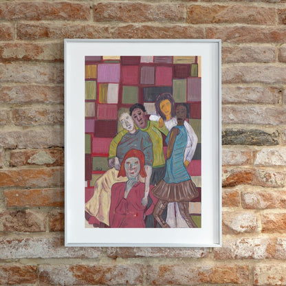 Posters, Prints, & Visual Artwork People Diversity Figurative Art: "Friends Forever"