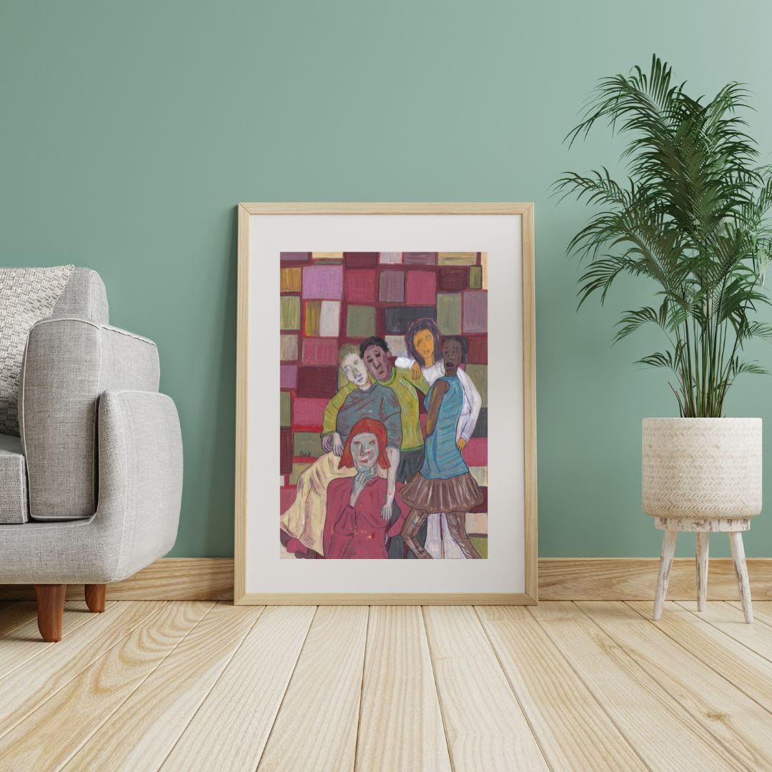 Posters, Prints, & Visual Artwork People Diversity Figurative Art: "Friends Forever"