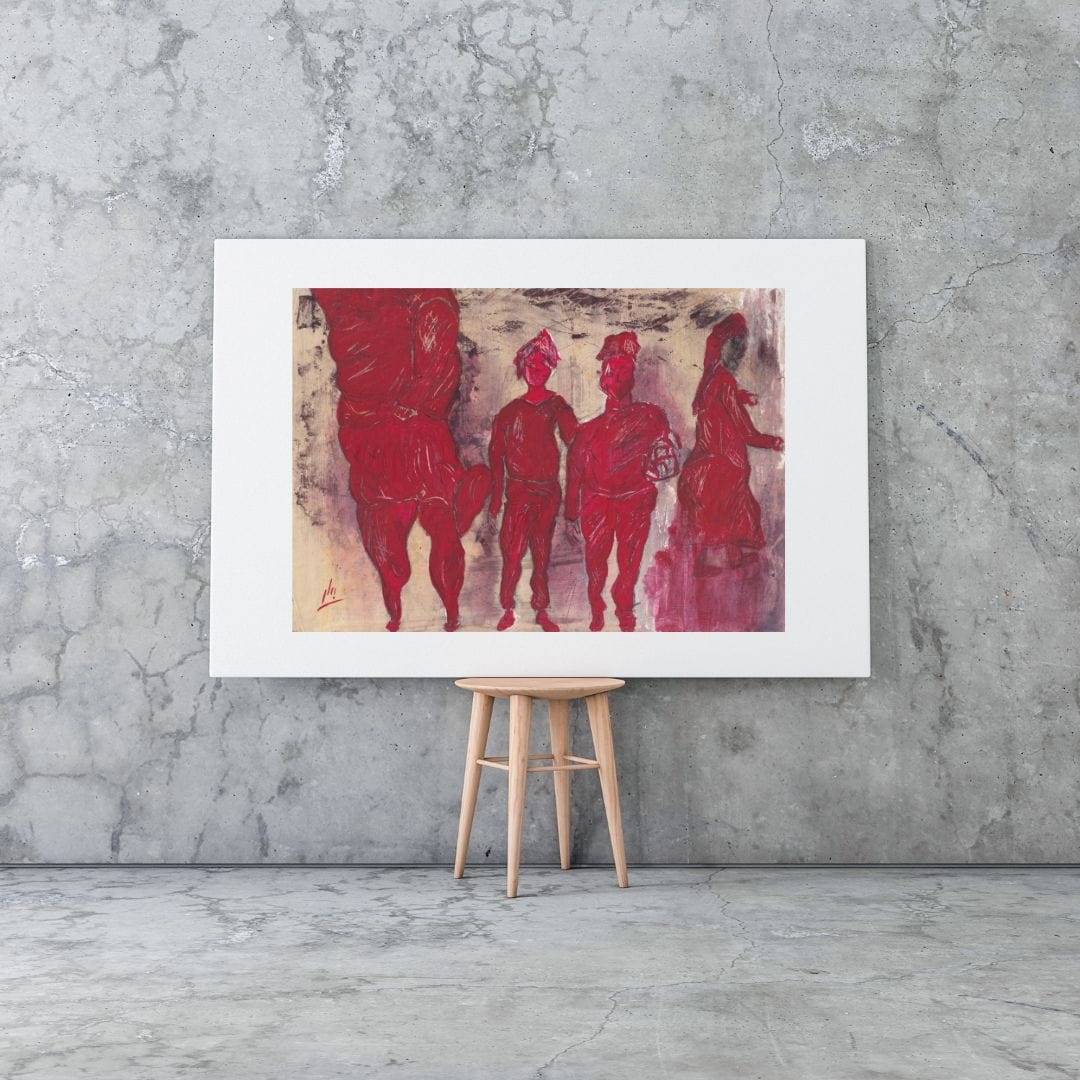 Red Hot discount Abstract Figure Study